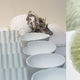 Agar packaging in a firmer state that evokes a shell, and a lightweight form that’s more like a sponge